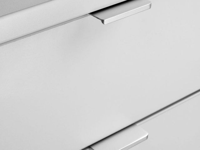 10 Tiradores de mueble EMUCA Picanya gris / plata distancia entre eje 64 mm