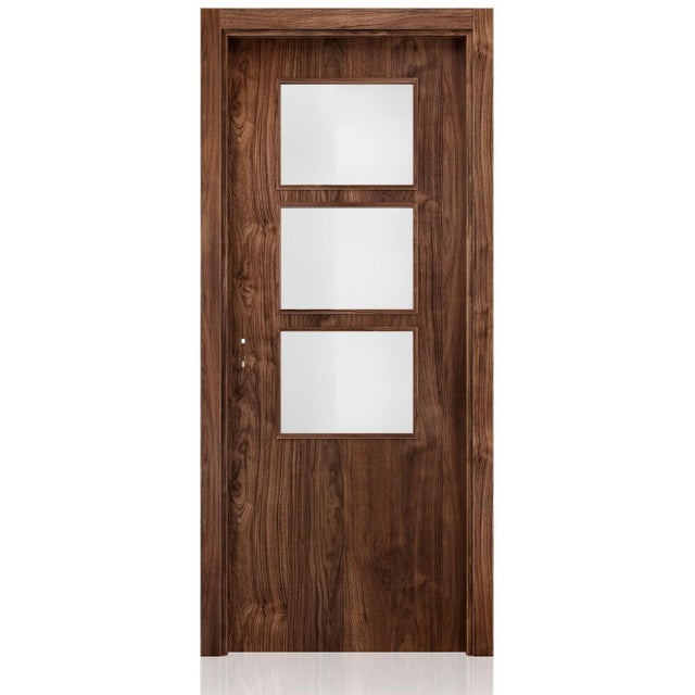 BLOCO DE PORTA CPL NOGUEIRA C/ ABERTURA PARA VIDROS 200X75CM ESQUERDA