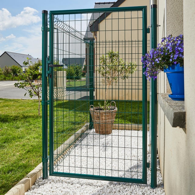 Portillon grillagé Eco l.100 x H.150 cm, vert