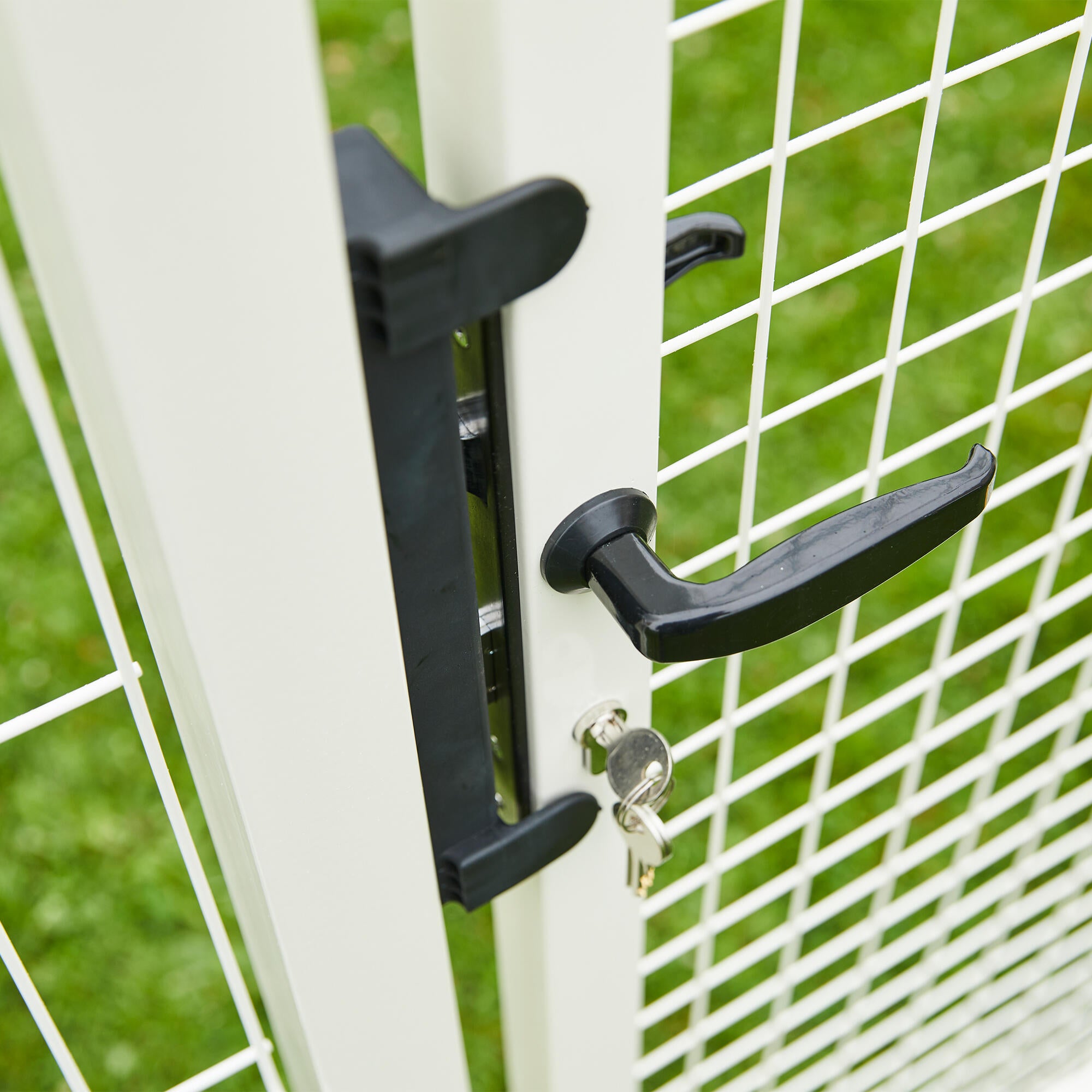 Portillon grillagé Garden+ blanc, l.100 x H.100 cm - 3