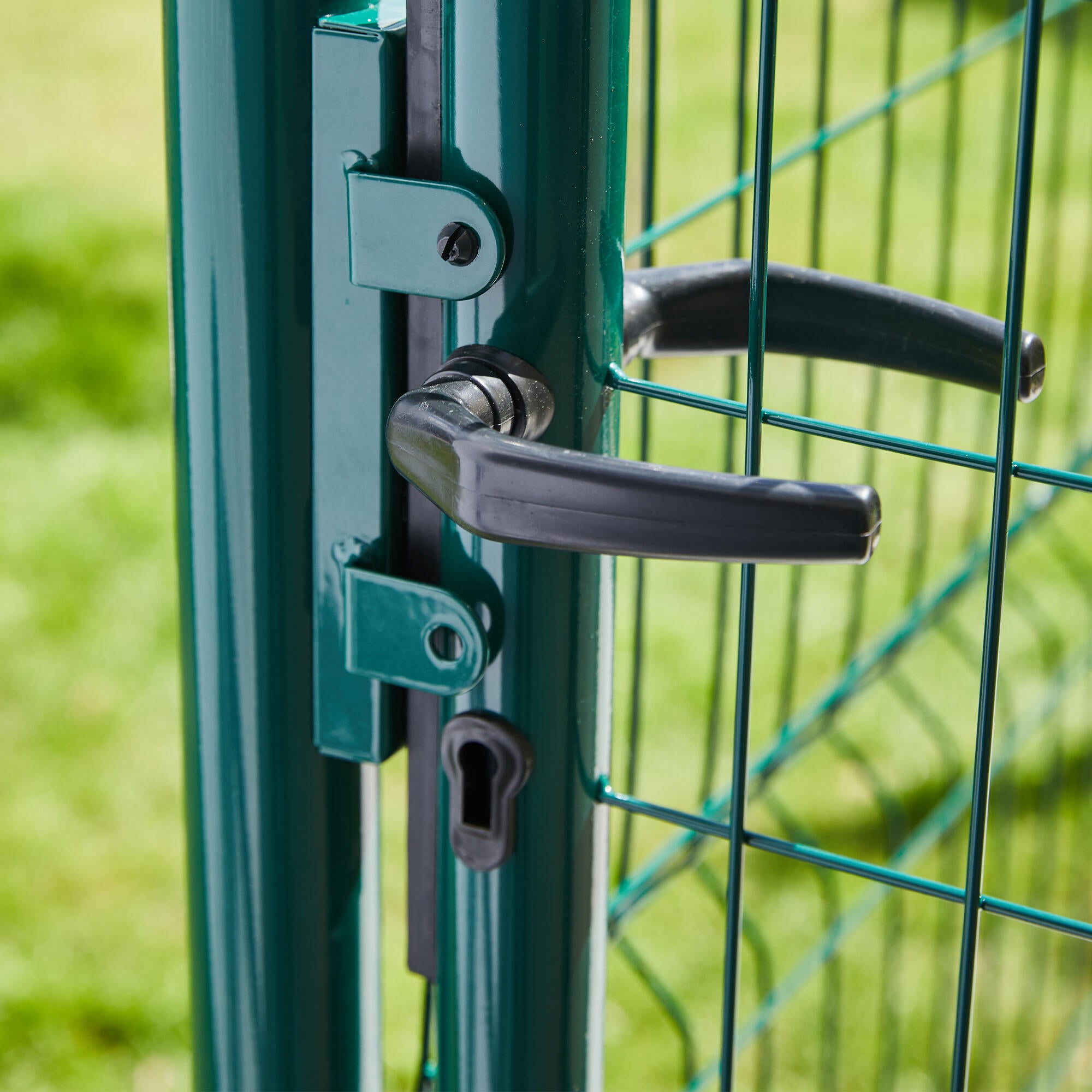 Portillon grillagé Eco l.100 x H.150 cm, vert - 4