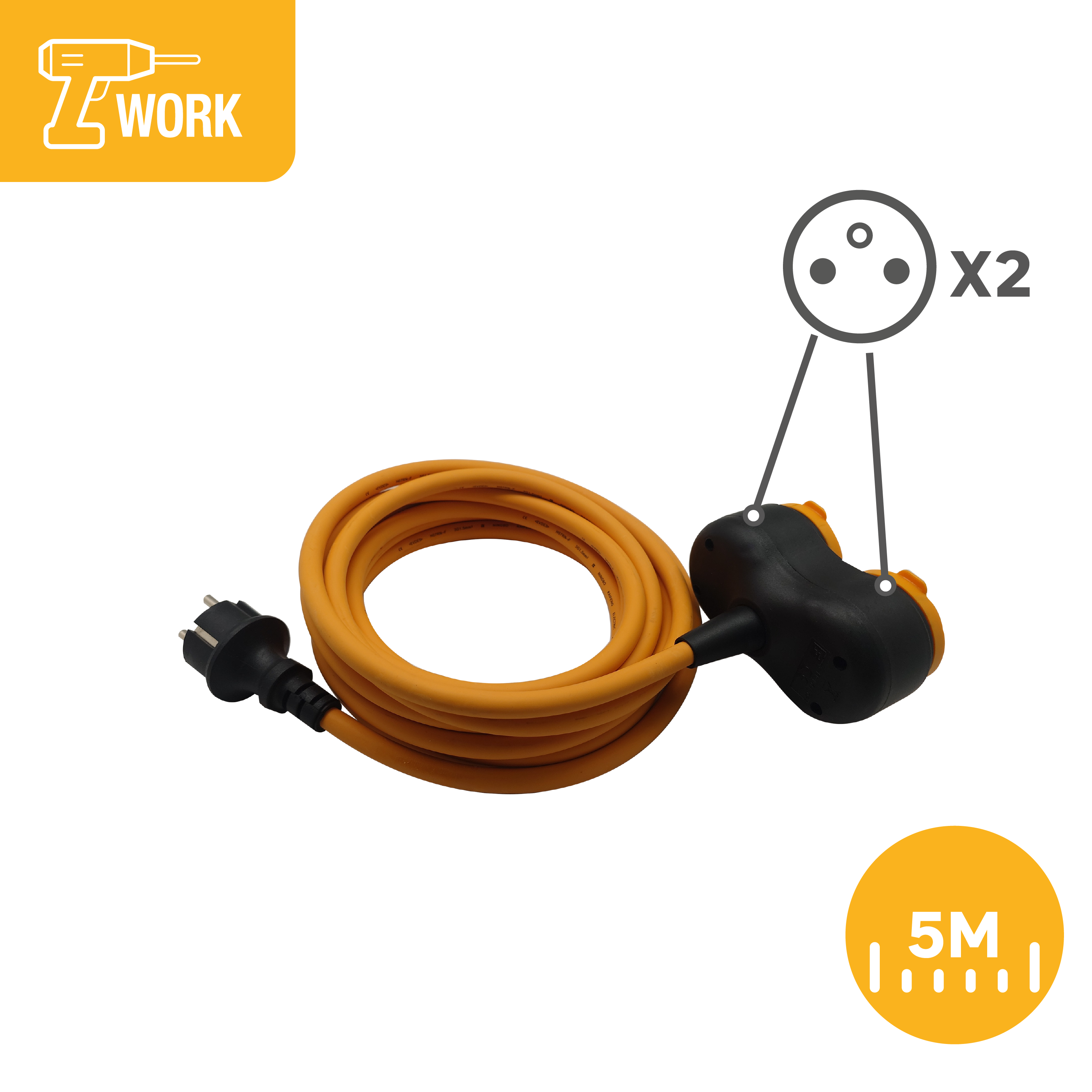 Przedłużacz ogrodowy KF-FYBP-02 B 5m Lexman - 6