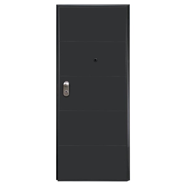 PUERTA ACORAZADA VT5 GRIS Y BLANCA  DERECHA