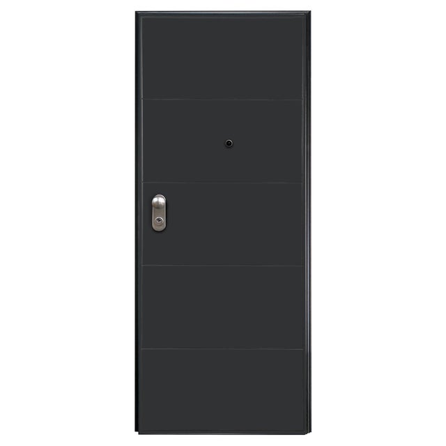 PUERTA ACORAZADA VT5 GRIS Y BLANCA  DERECHA