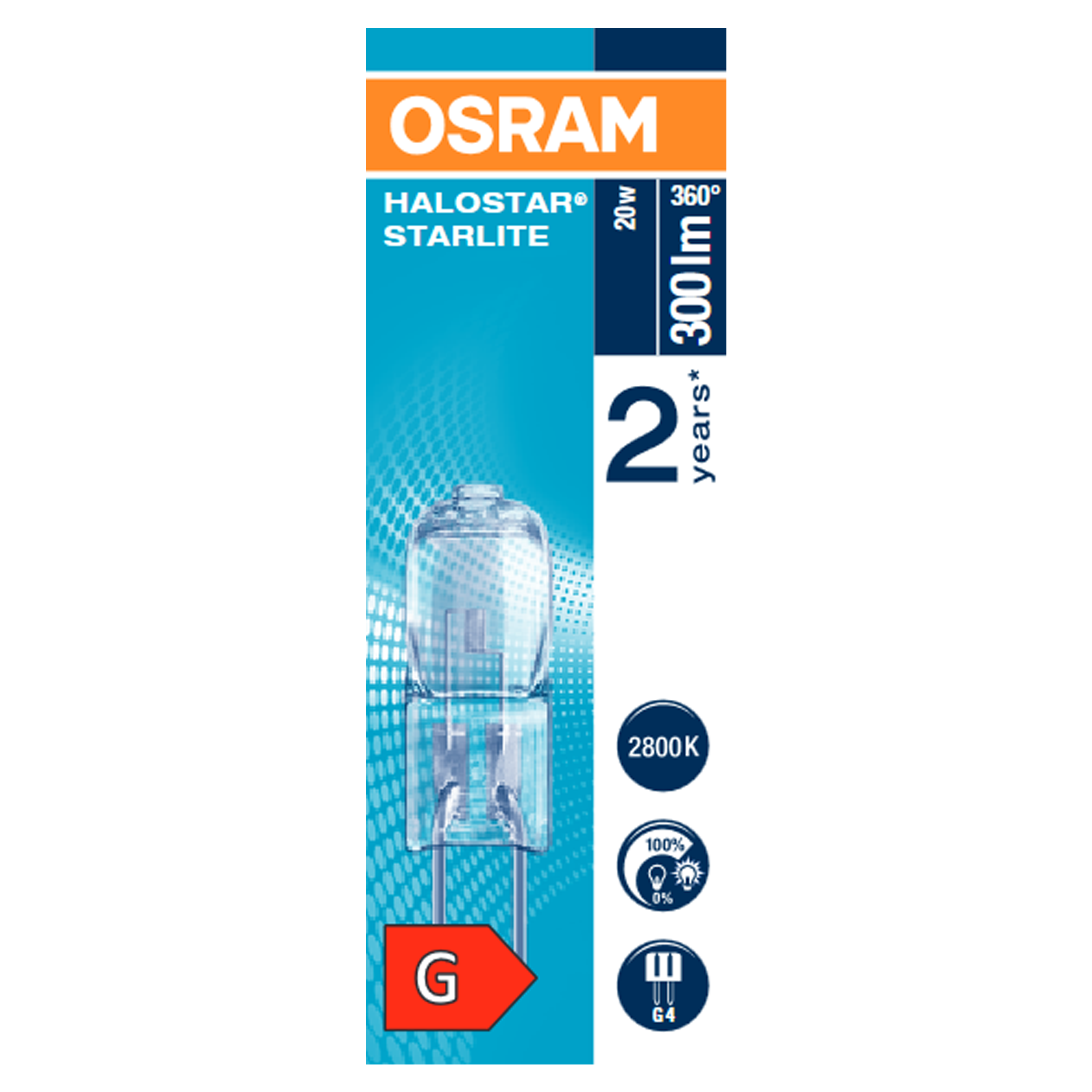 Żarówka halogenowa G4 20 W 300 lm Osram - 3