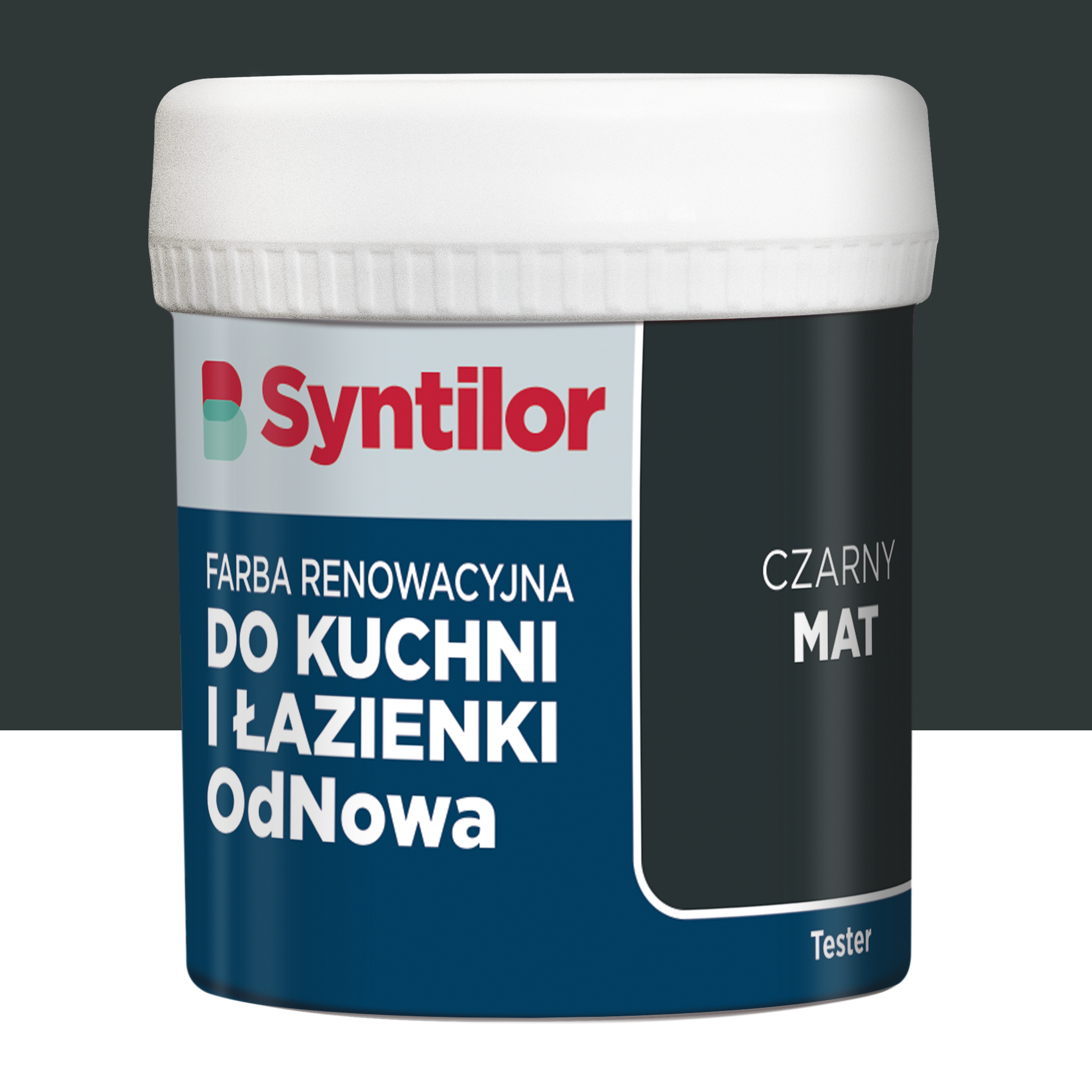 Tester farby renowacyjnej do kuchni i łazienki OdNowa Czarny mat 0.075 l Syntilor