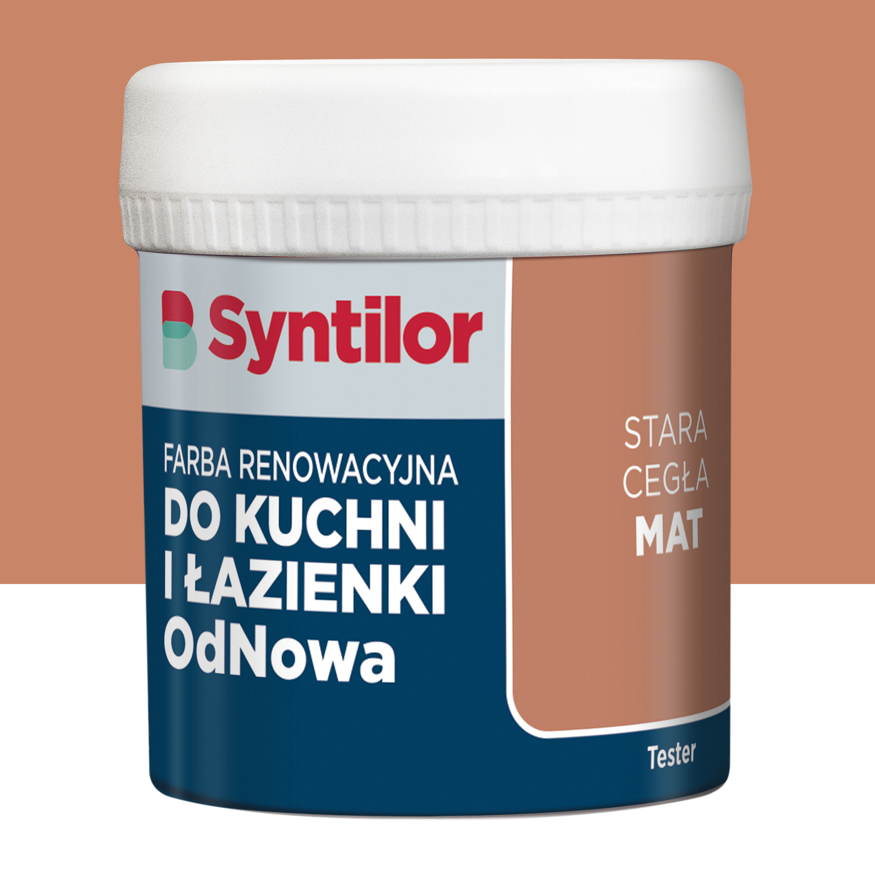 Tester farby renowacyjnej do kuchni i łazienki OdNowa Stara cegła mat 0.075 l Syntilor