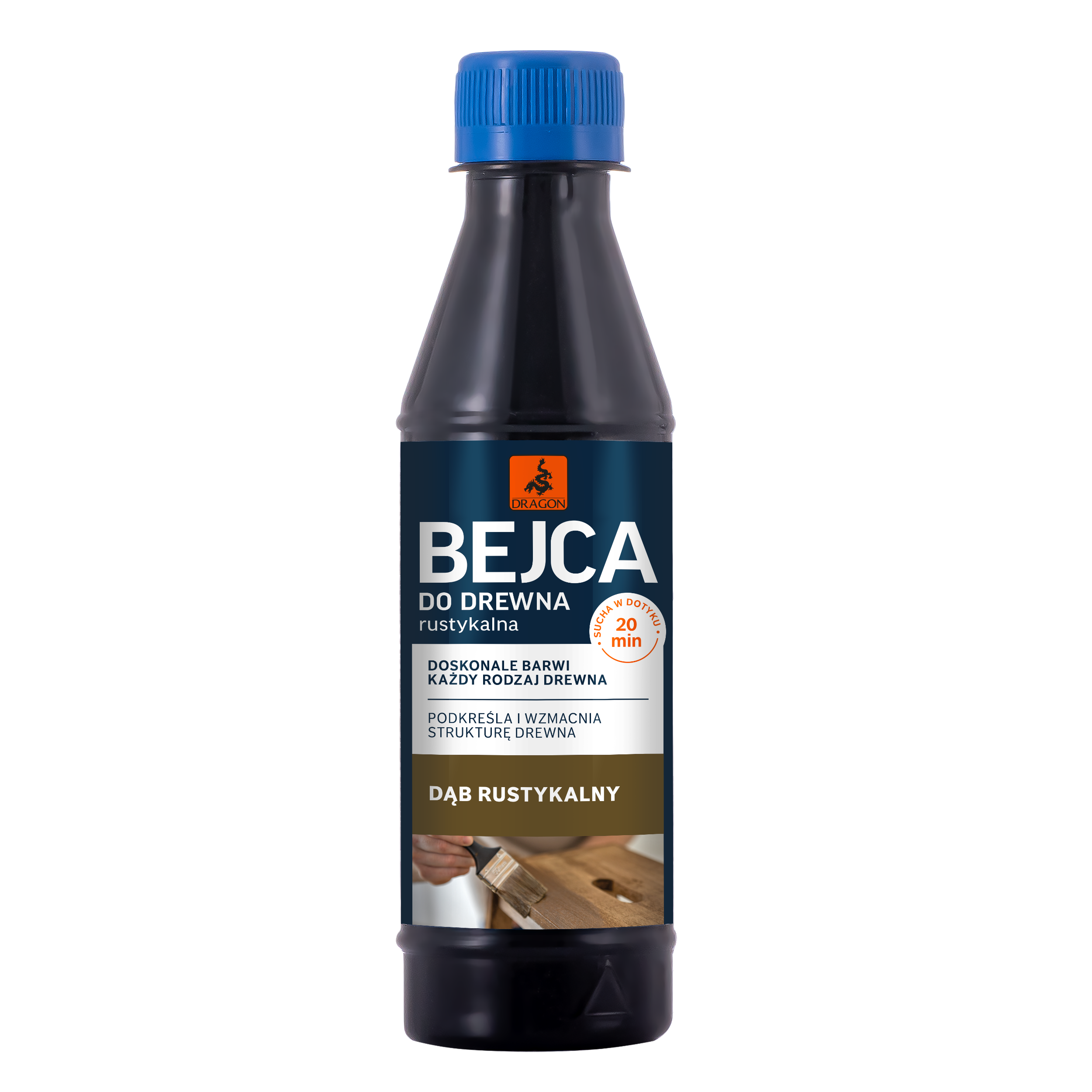 Rozpuszczalnikowa bejca do drewna RUSTYKALNA0.2 l Dąb rustykalny DRAGON - 2