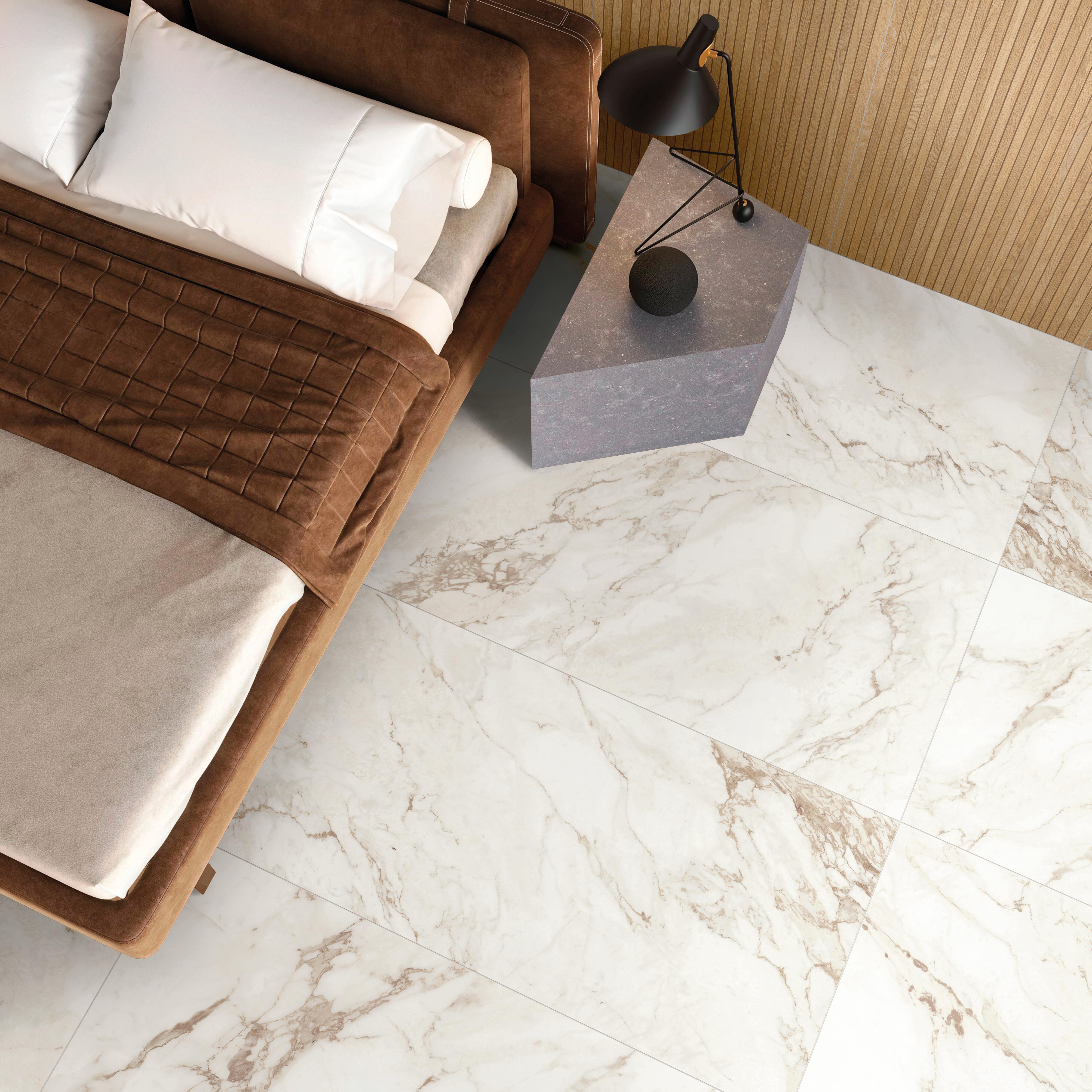 Carrelage sol intérieur effet marbre l.60 x L.120 cm - Luxor Oro - 2