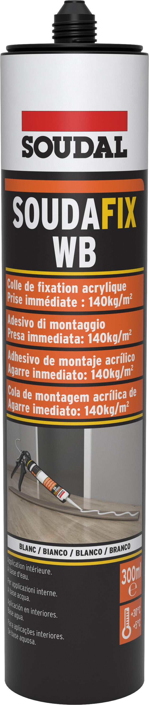 COLLE FIXATION BLANC 300ML SOUDAFIX WB