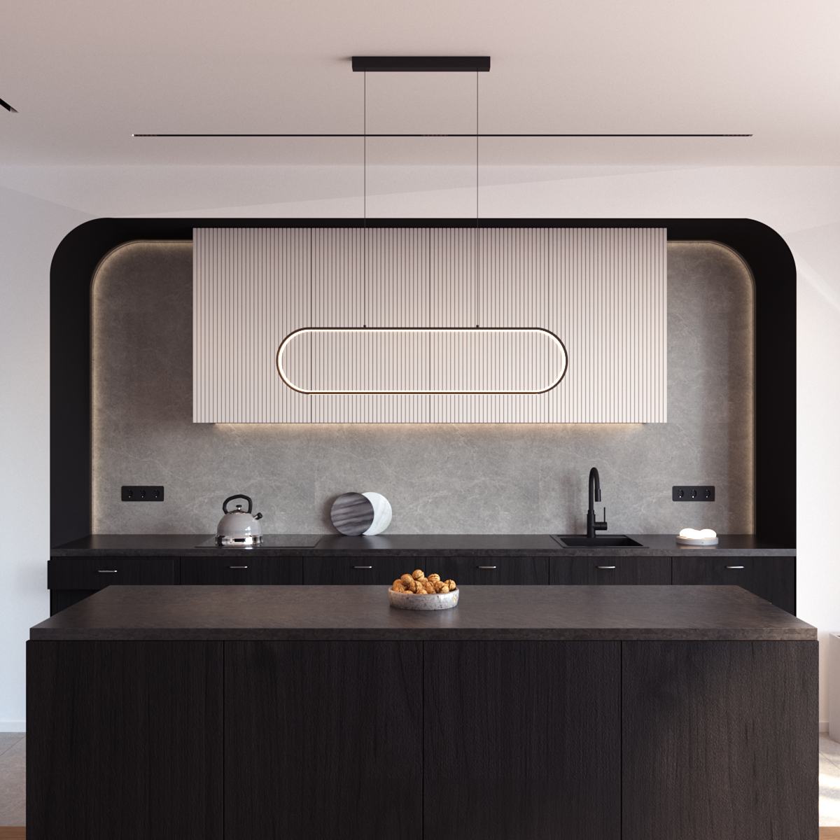 Lampa wisząca Frame czarna LED Milagro - 9