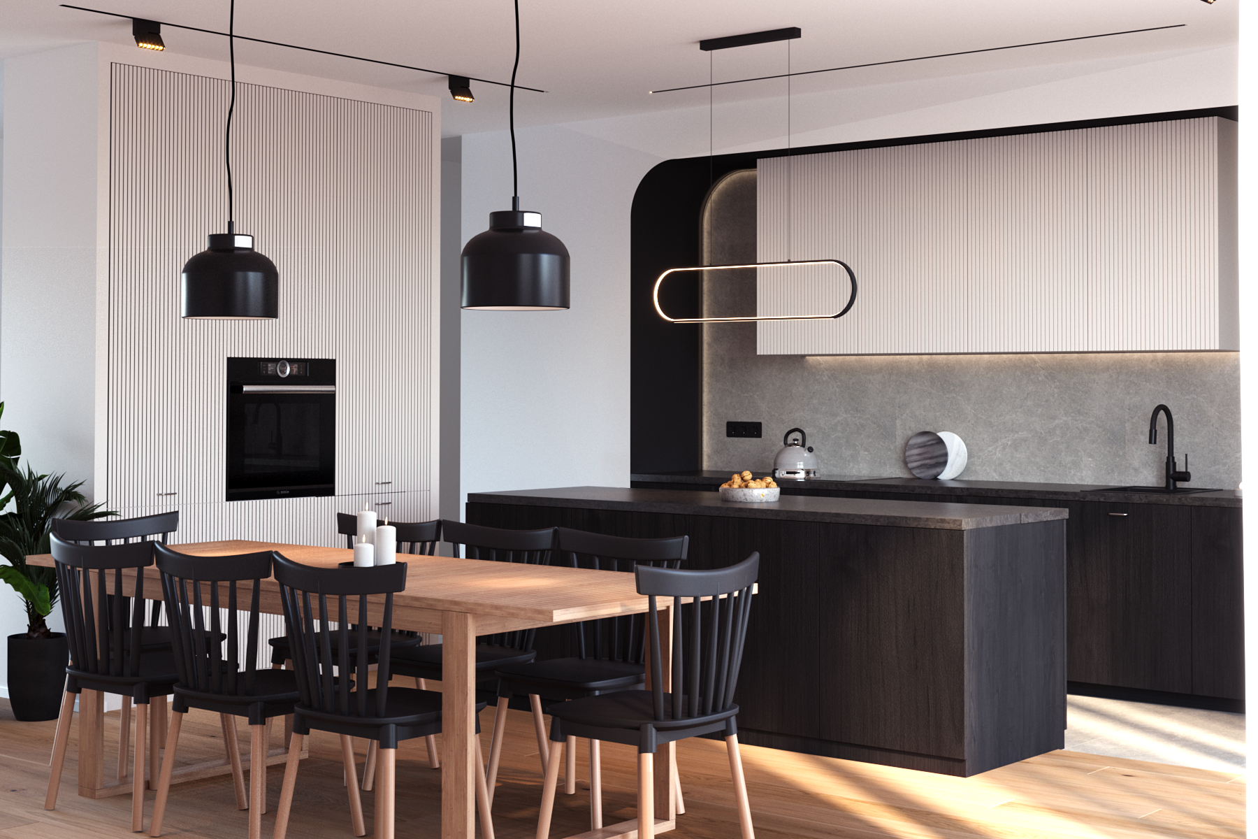 Lampa wisząca Frame czarna LED Milagro - 8