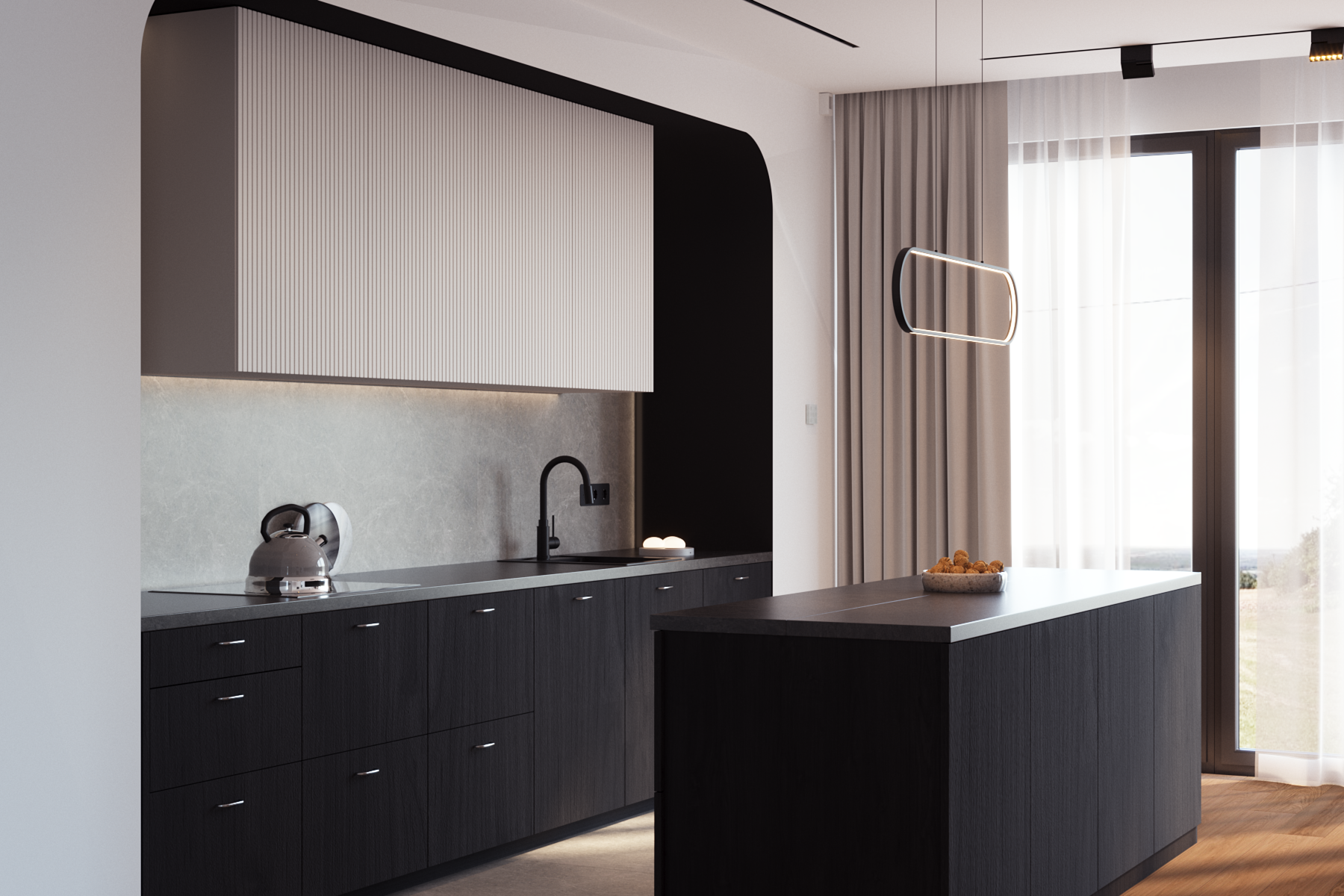 Lampa wisząca Frame czarna LED Milagro - 7