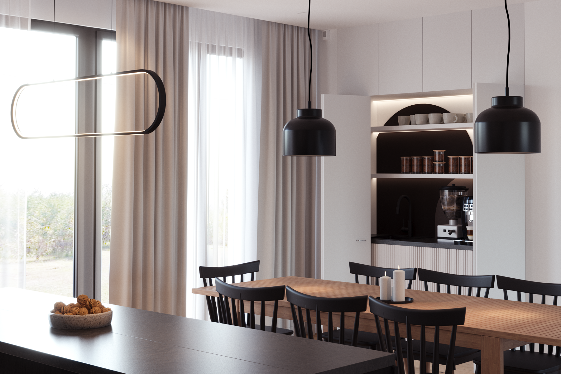 Lampa wisząca Frame czarna LED Milagro - 6