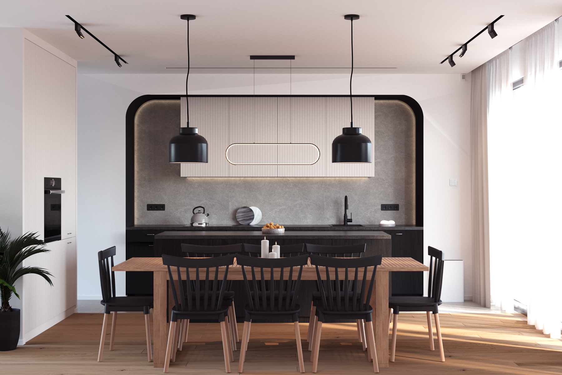 Lampa wisząca Frame czarna LED Milagro - 5