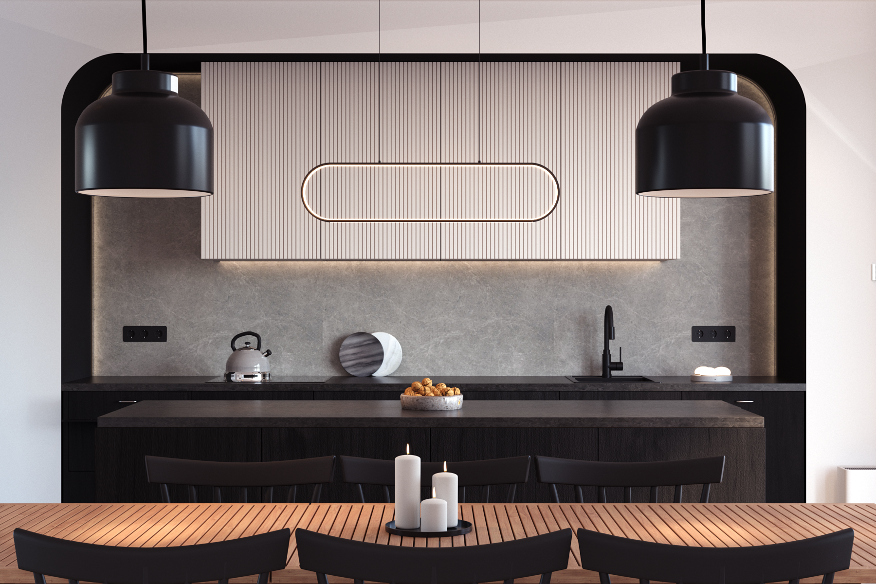 Lampa wisząca Frame czarna LED Milagro - 4