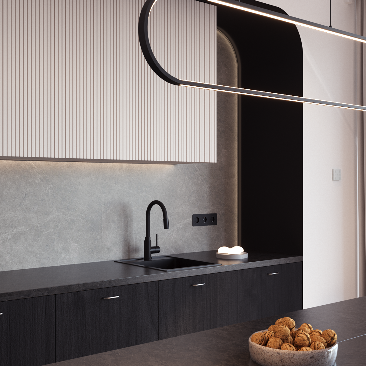 Lampa wisząca Frame czarna LED Milagro - 2