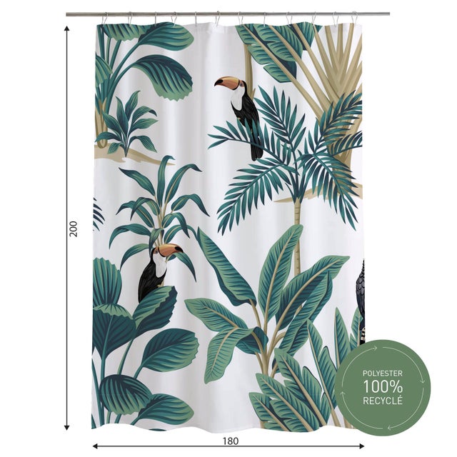 Rideau de douche 180 x 200 cm Hinatea AZAO