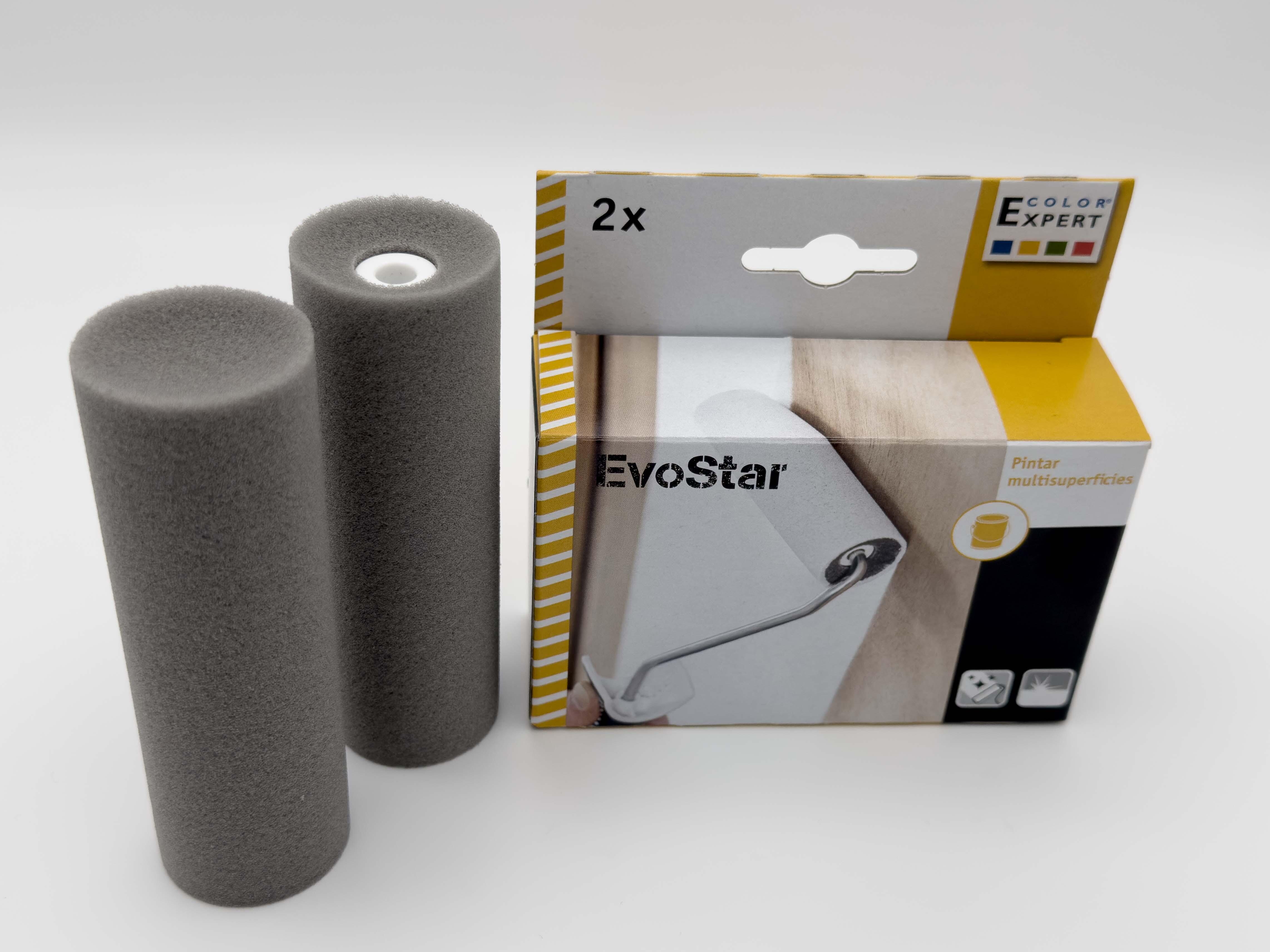 Recambio de mini rodillo para barnizar, lacar CIRET de 110 mm de anchura, 15 mm de diámetro, sin pelo. Fibra de poliéster. 2 unidades. - 6