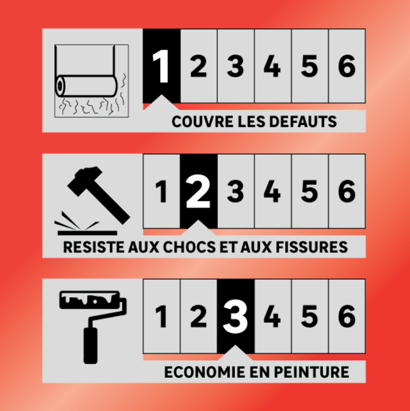 Papier peint à peindre 150 g/m² Lisse, l.0.53 x L.10 m - 2