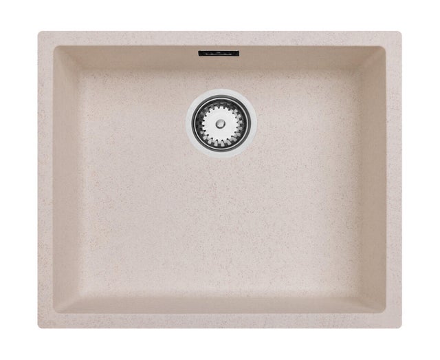 Evier en résine 1 bac 45 x 55 cm vidage inclus One beige