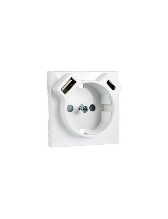 CENTRO PARA TOMADA SHUCKO USB A E C SÉRIE LOGUS 90 BRANCO