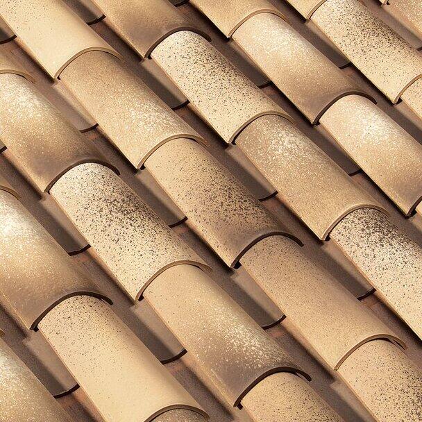 TEJA CERÁMICA CURVA PAJA FLAMEADA 40X19 CM - 2
