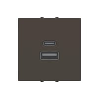 TOMA CARGADOR USB SERIE ZENIT ANTRACITA - 1