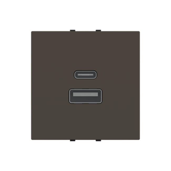 TOMA CARGADOR USB SERIE ZENIT ANTRACITA - 1