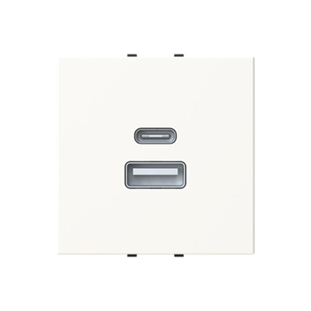 TOMA CARGADOR USB (A+C) SERIE ZENIT BLANCO