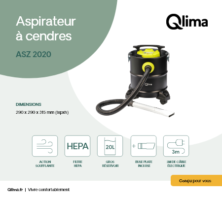 Aspirateur de cendres QLIMA Qlima asz 2020, 1000W, 25 L - 7