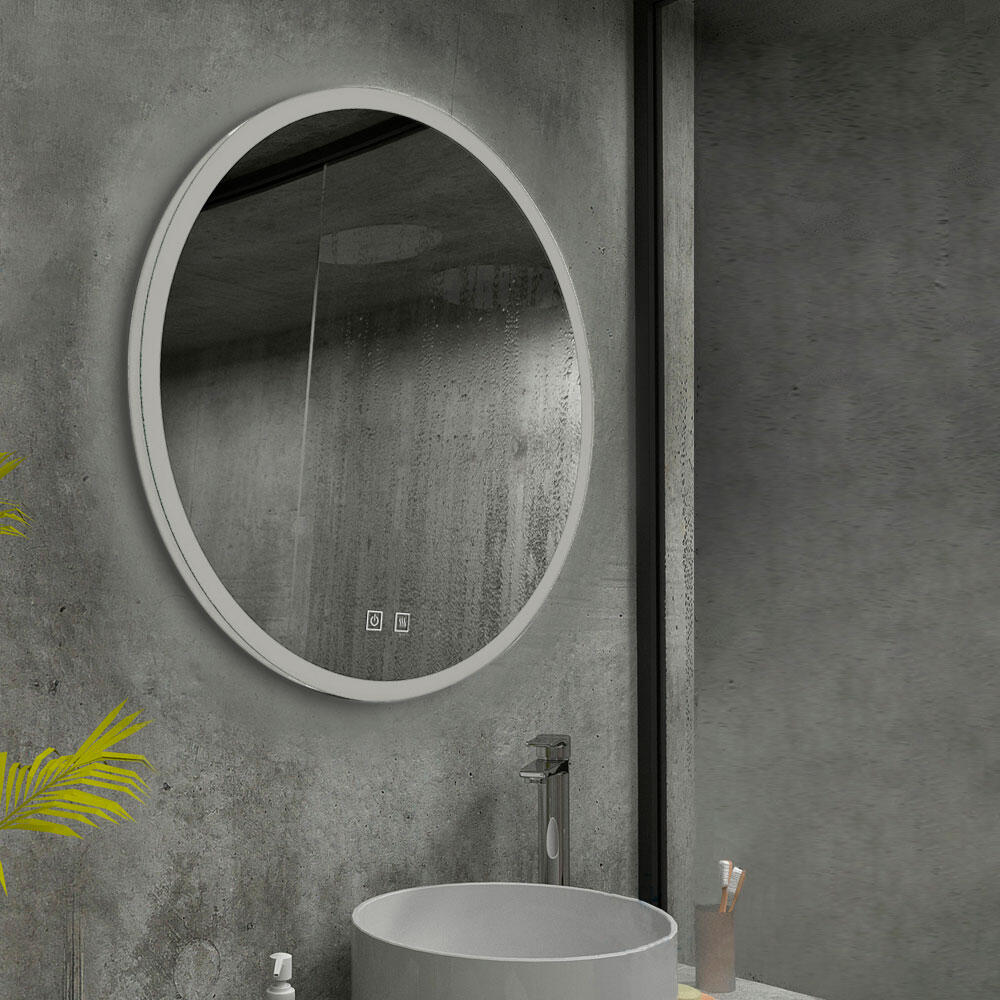 Espejo de baño con luz LED maquillaje,  Beth cambio color y antivaho, táctil 80x80 cm - 3