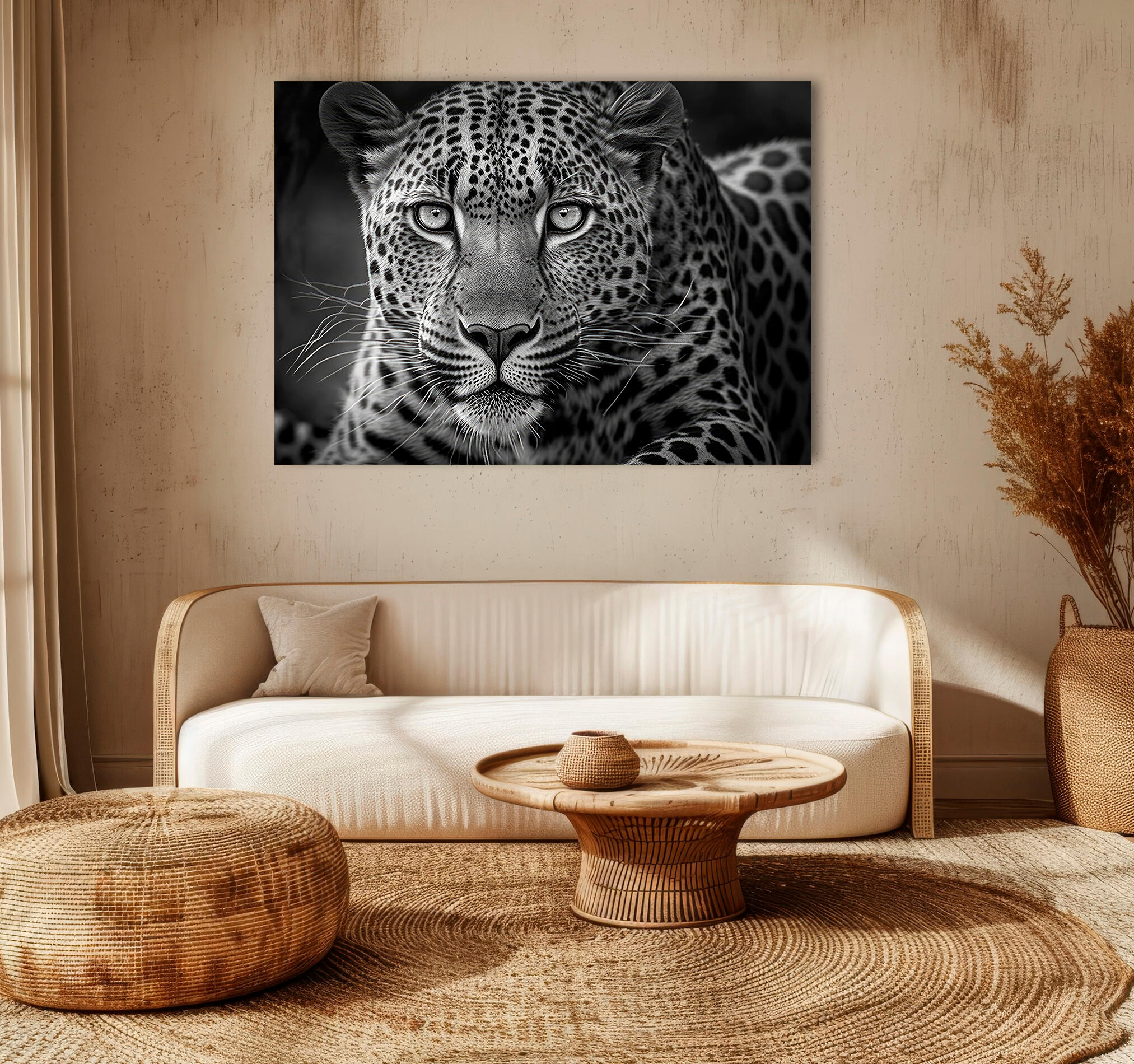 Objeto decorativo sin marco Arte de 140 x 100 cm. MDF Leopardo Profundo multicolor - 9