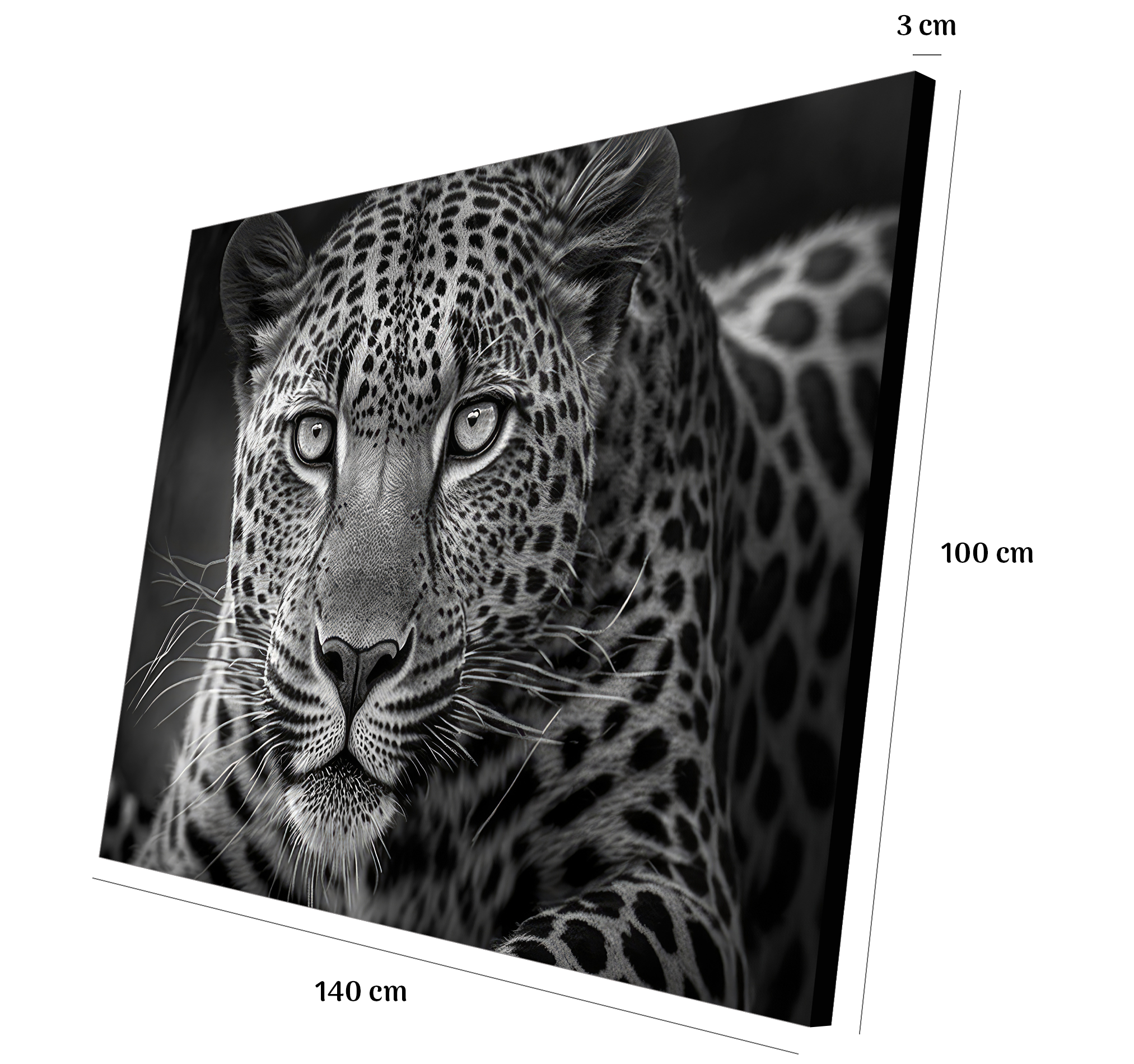 Objeto decorativo sin marco Arte de 140 x 100 cm. MDF Leopardo Profundo multicolor - 3