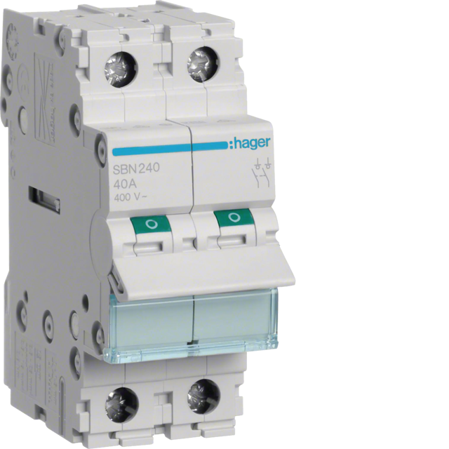 INTERRUPTOR MODULAR 2P 40A HAGER