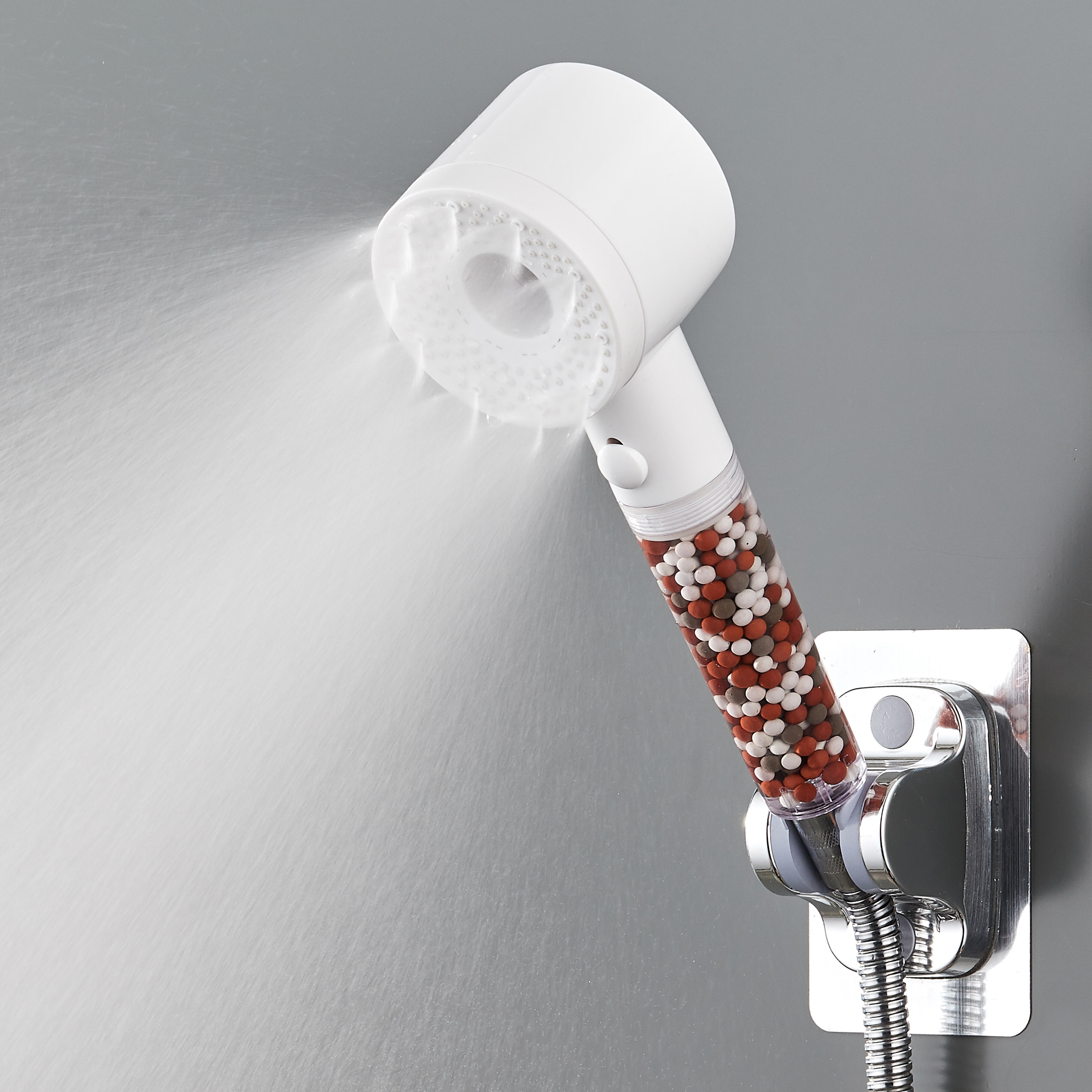 Pommeau de douche B-Living, PURE SHOWER ECO 5 jets, blanc - 3