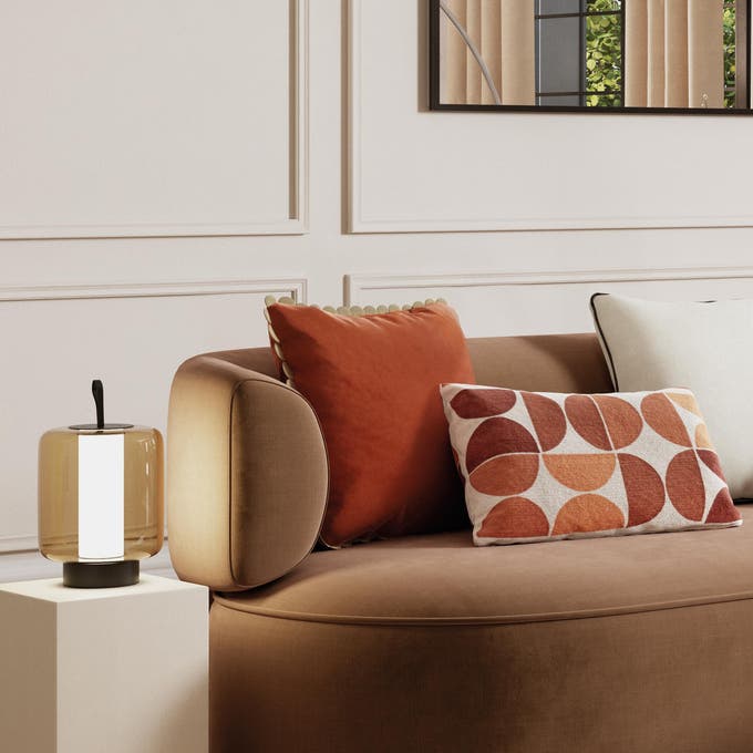 Decoración colorida con estampados geométricos