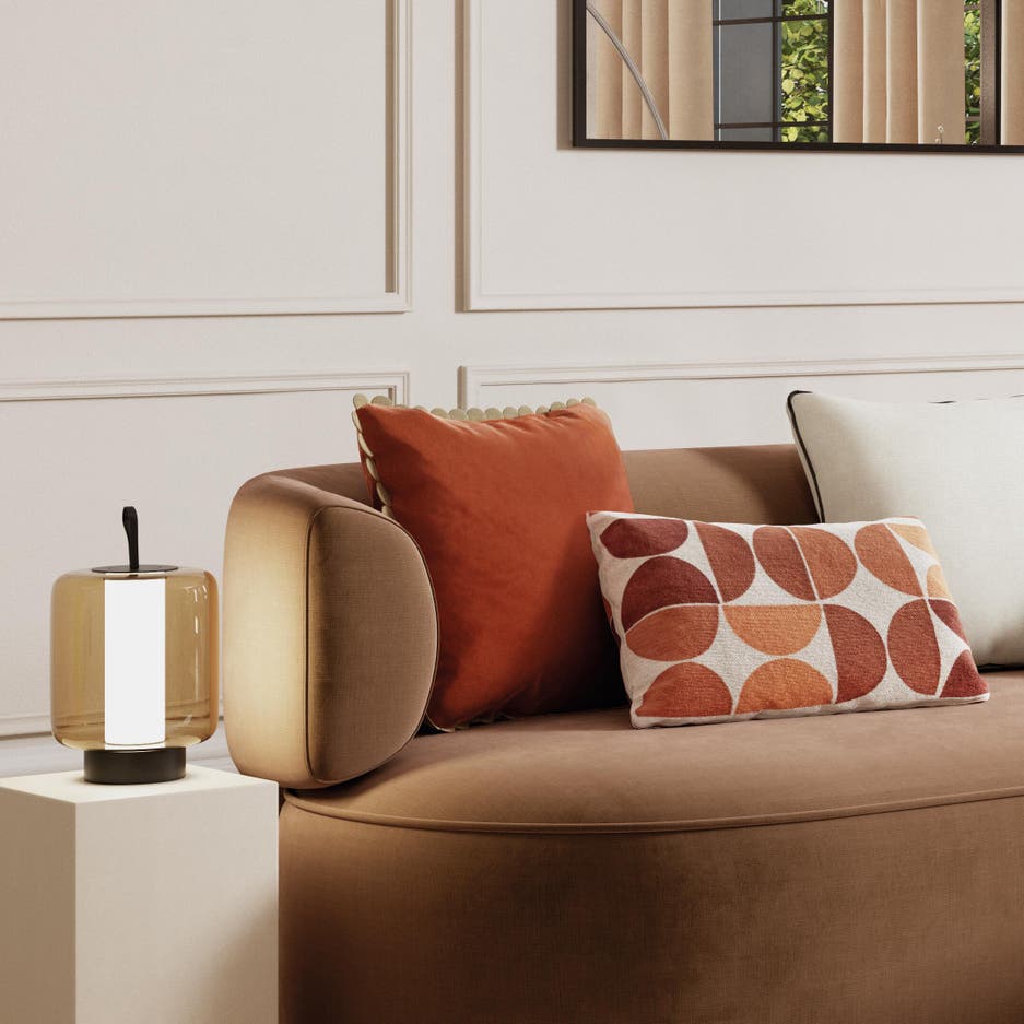 Decoración colorida con estampados geométricos