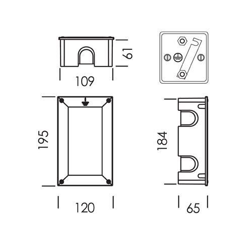 CAIXA MEDIÇÃO TERRA DE ENCASTRAR 160A BRANCA - 2