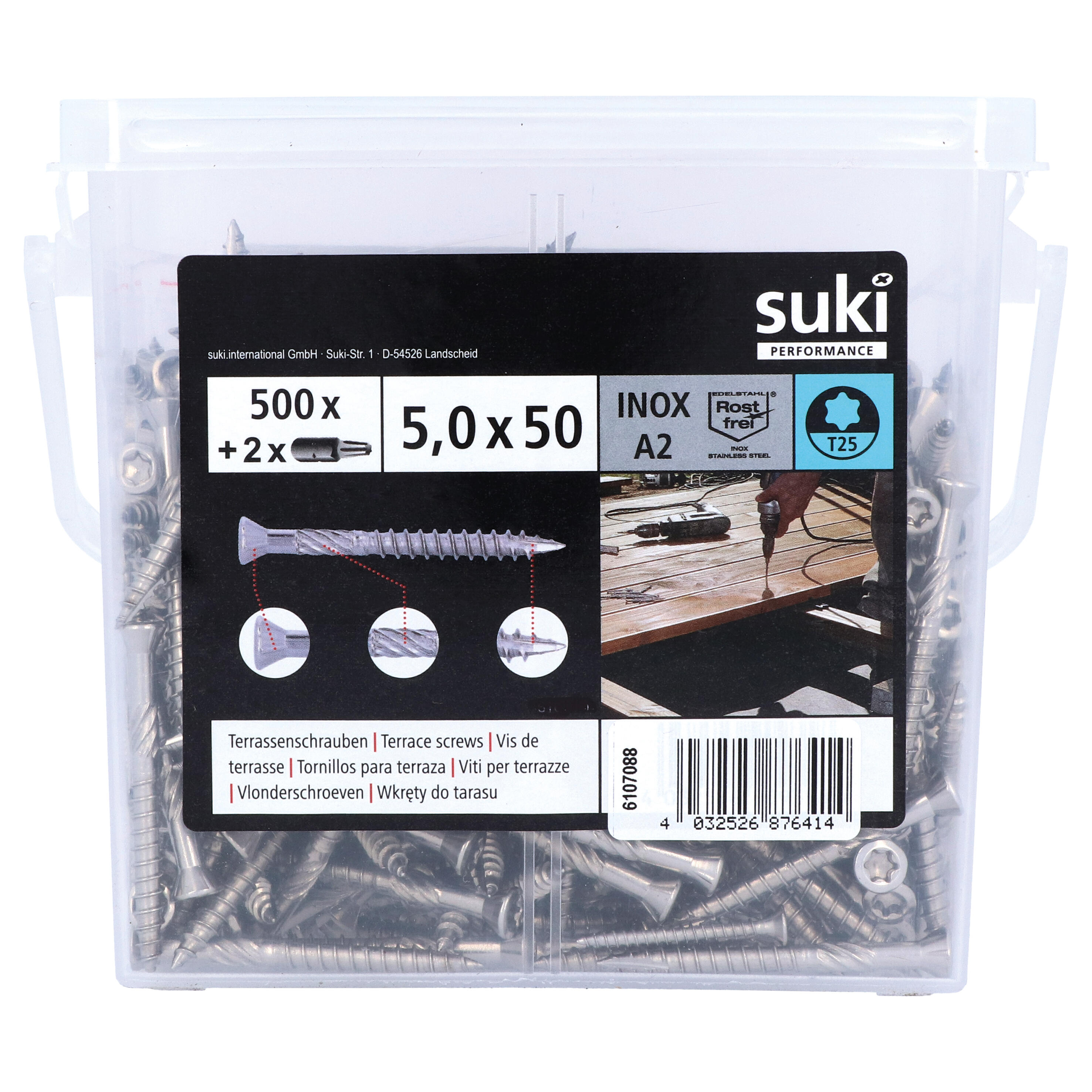 500 vis terrasse inox tête fraisée SUKI, Ø5 x L.50 mm - 3