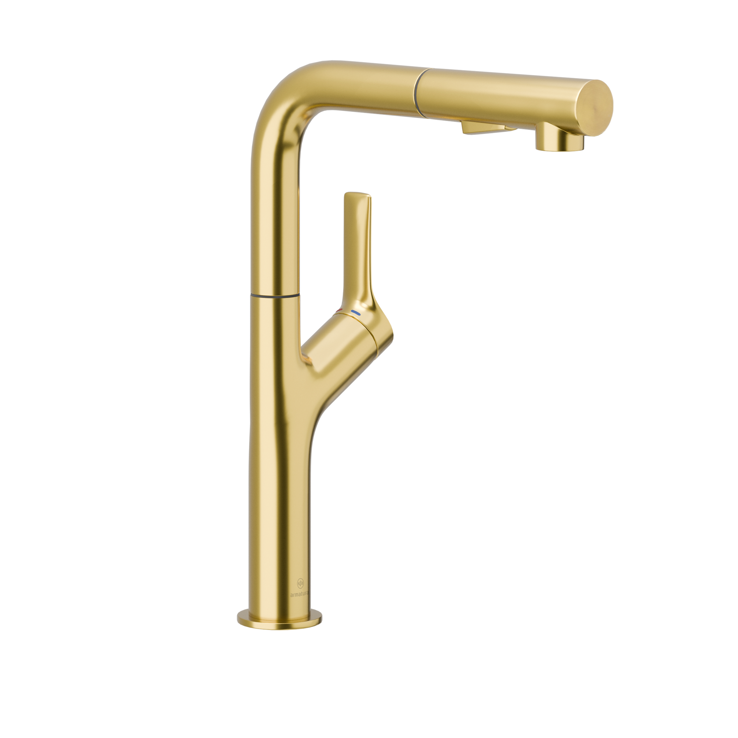 Bateria kuchenna Flick złota z wyciąganą wylewką KFA Armatura