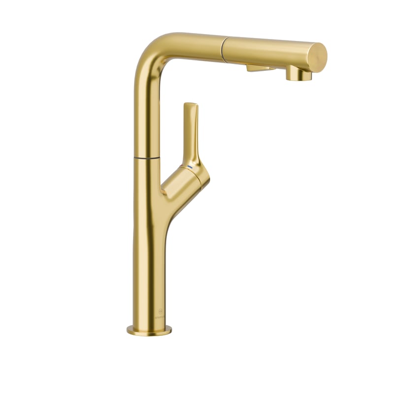 Bateria kuchenna Flick złota z wyciąganą wylewką KFA Armatura