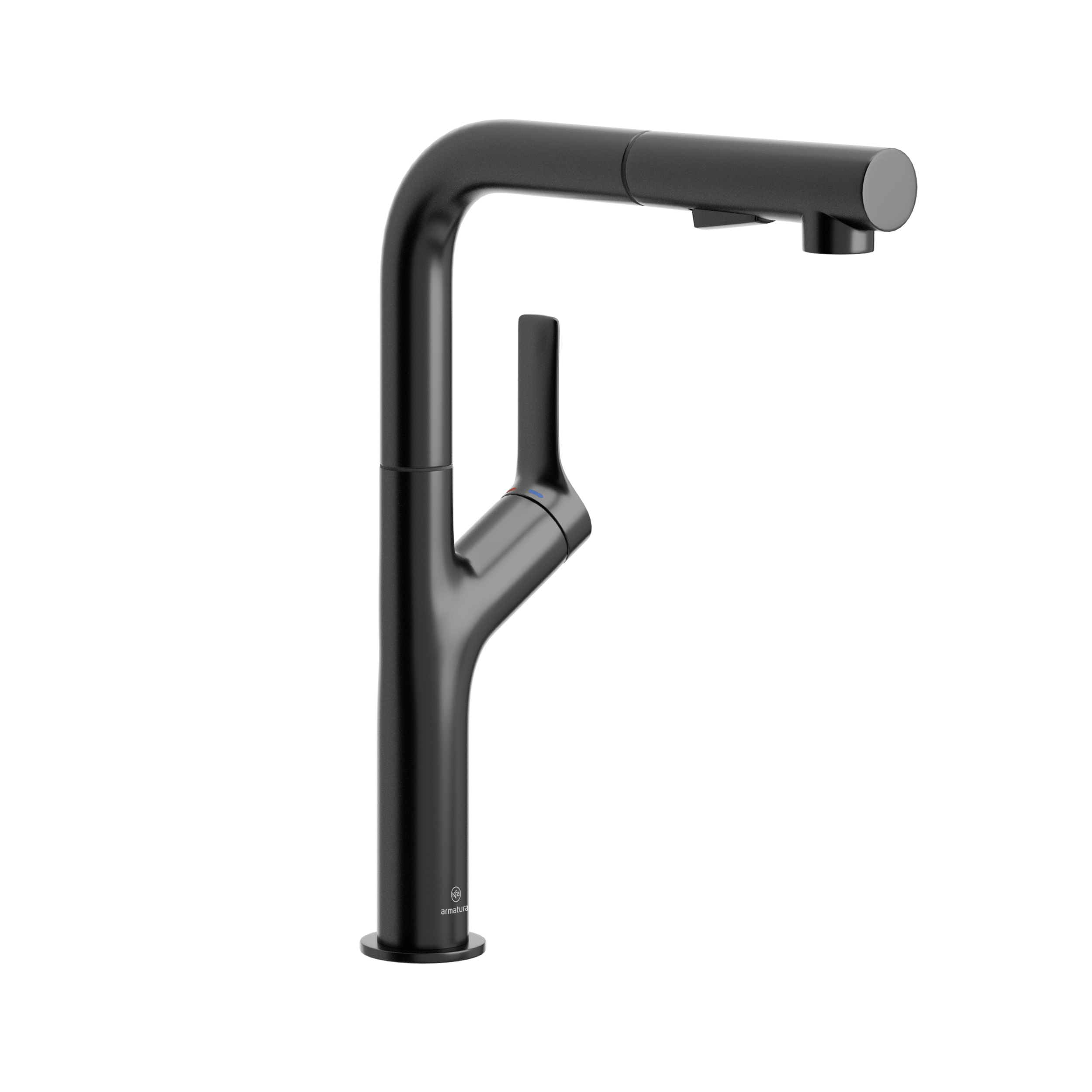 Bateria kuchenna Flick czarna z wyciąganą wylewką KFA Armatura