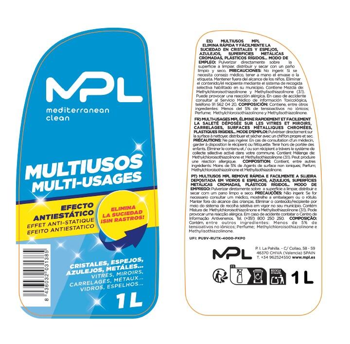 Spray de limpeza multiusos MPL 1L - 2