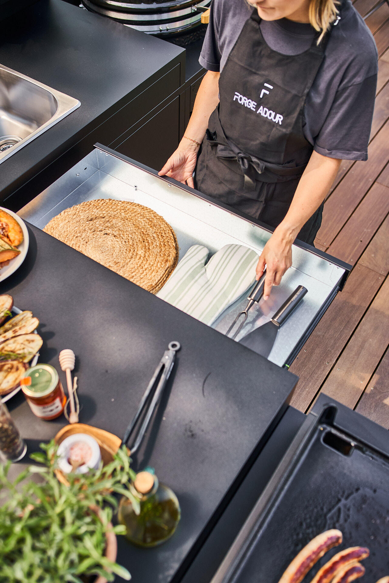 Grattoir court en inox Titane FORGE ADOUR - 2