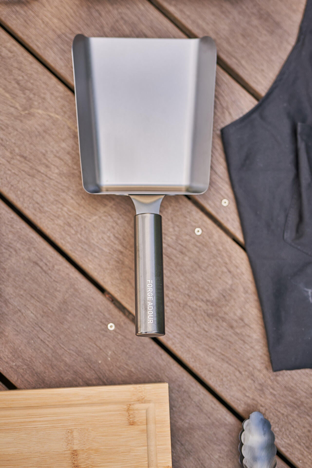 Spatule large en inox Titane FORGE ADOUR - 3