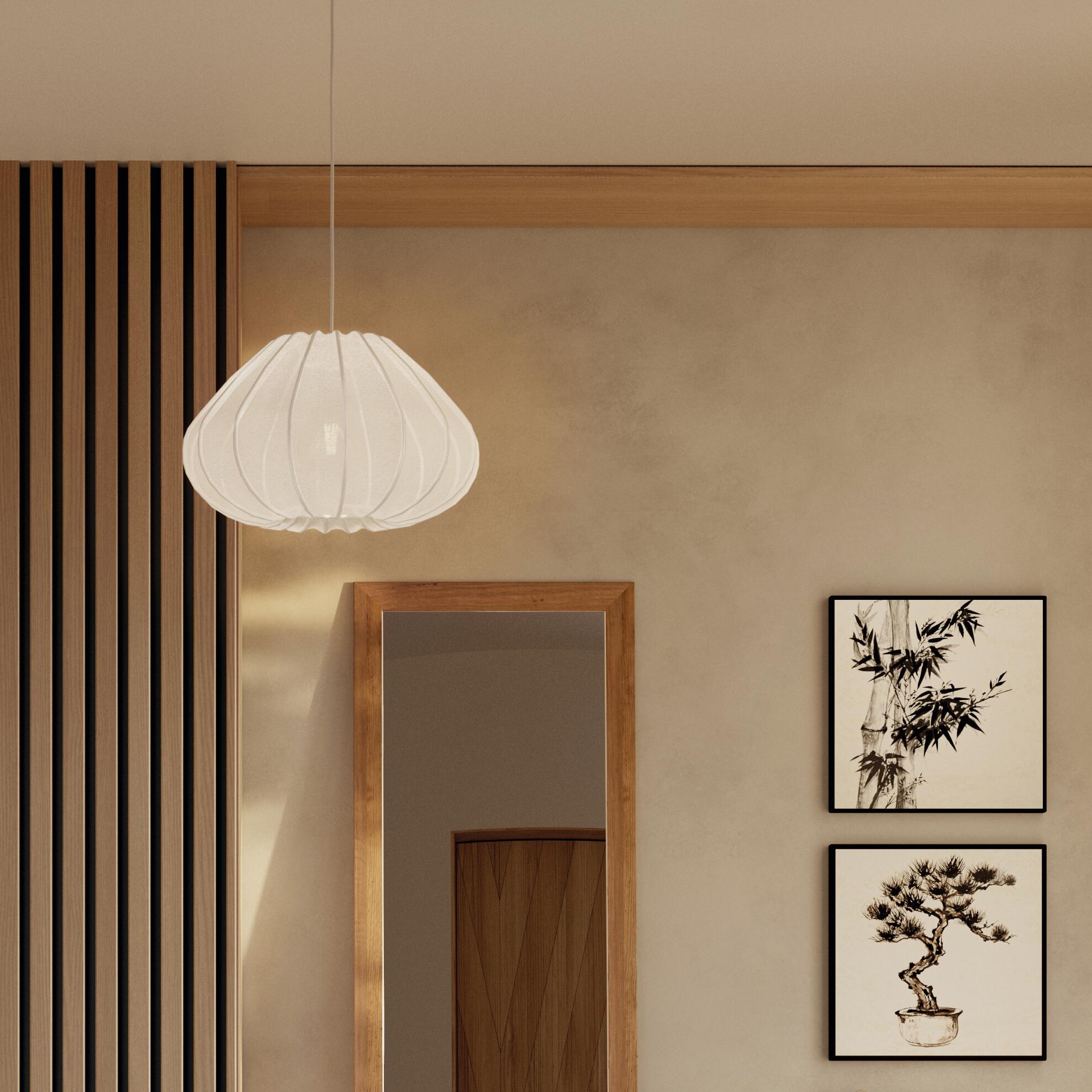 Lámpara de techo blanca 1 luz e27 cotton ø40 cm