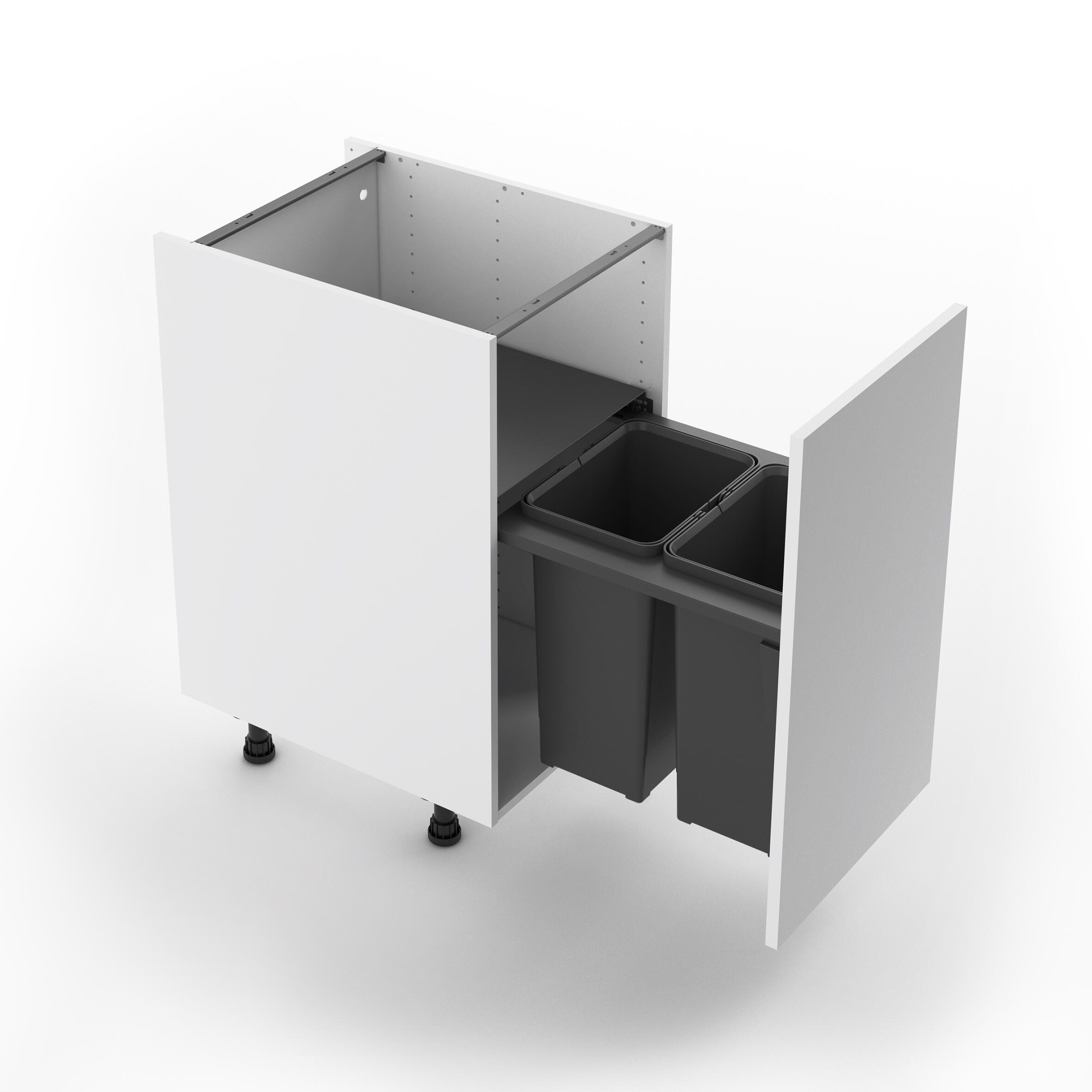 Kit extraível Delinia ID balde lixo 2x24L 45cm - 2