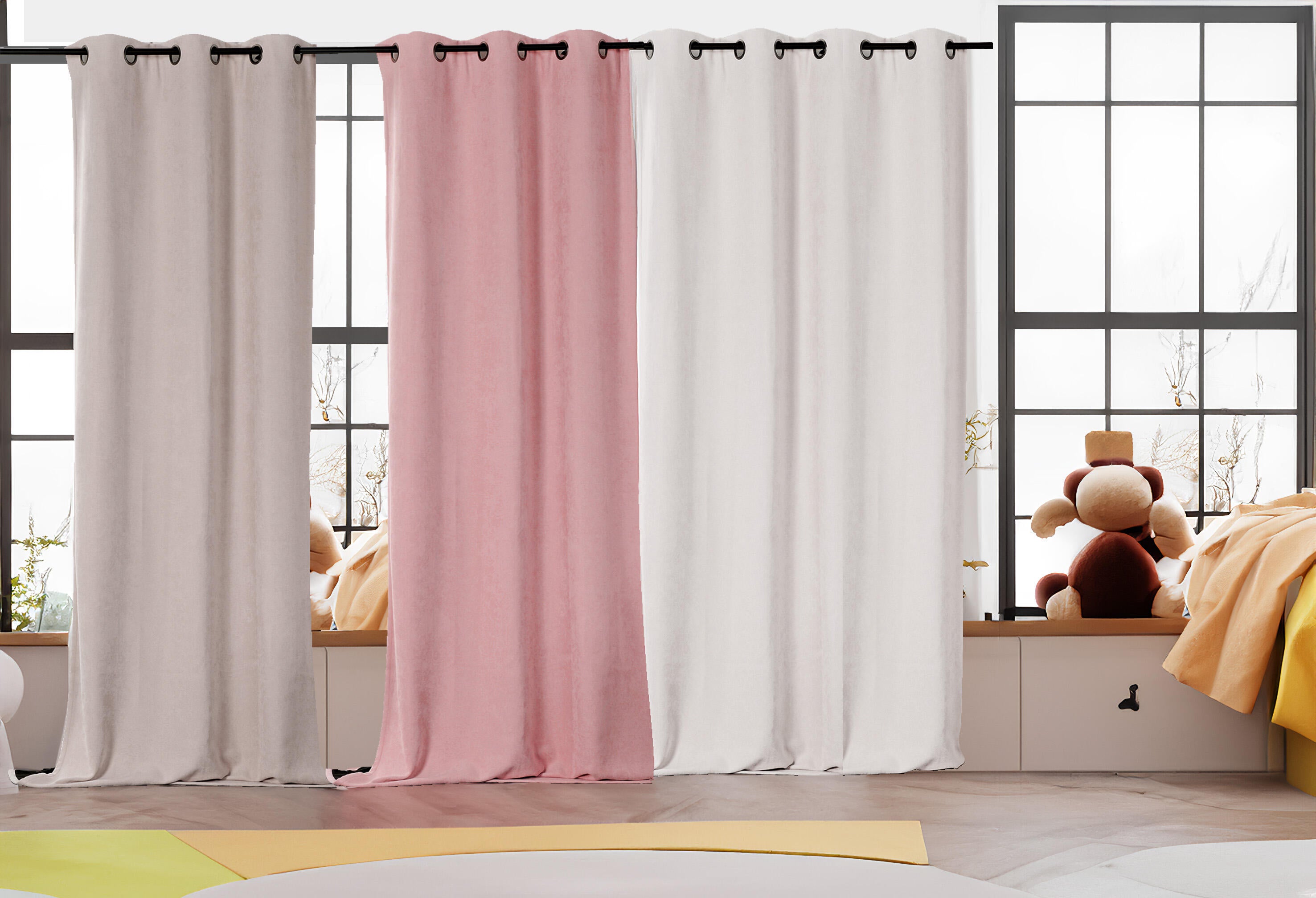 Rideau occultant thermique, Alaska, beige H.260 x l.140 cm - 2