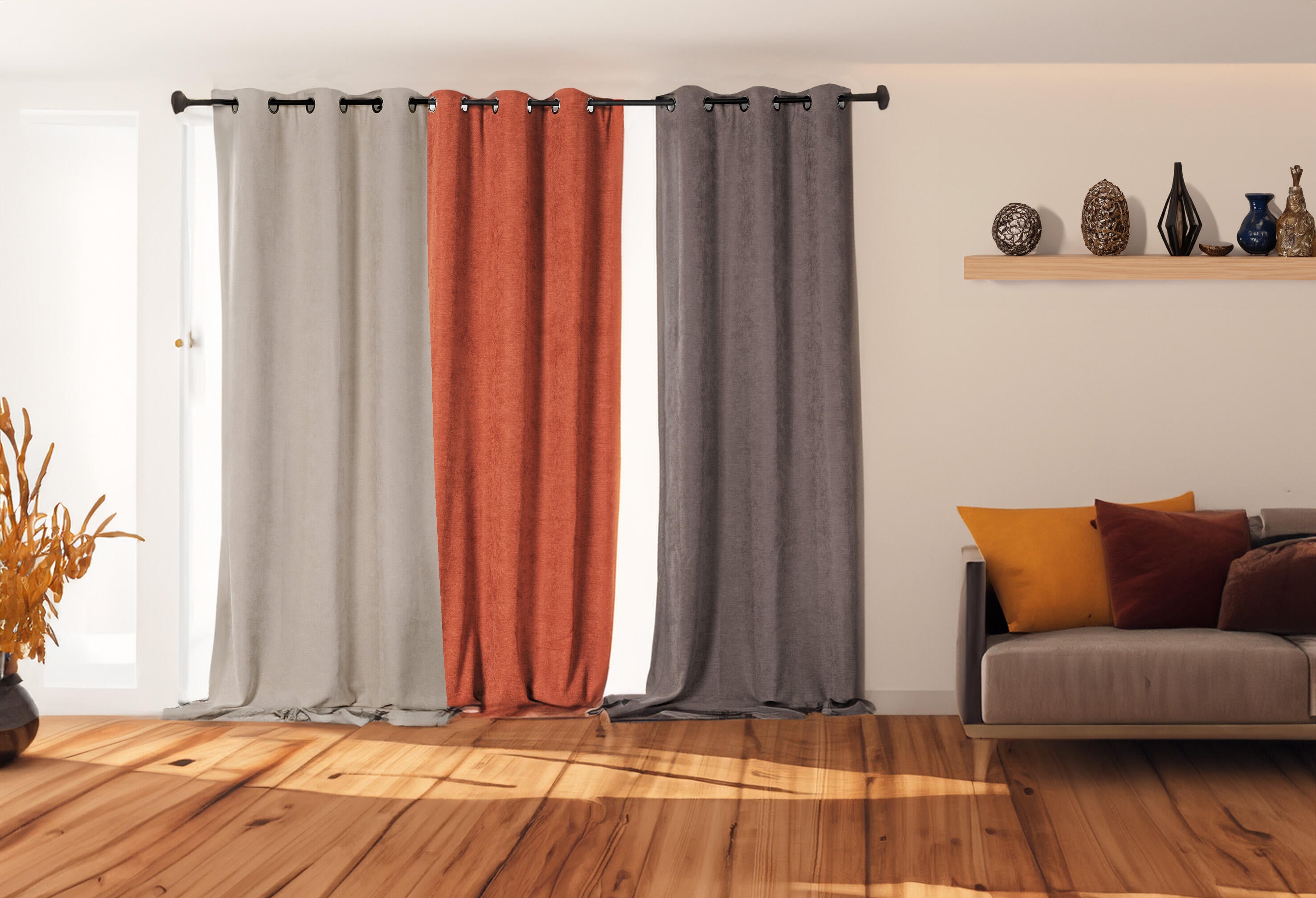 Rideau occultant thermique, Alaska, beige H.260 x l.140 cm - 6
